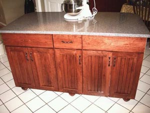 Cherry Stained Cherry Kitchen Island Picture